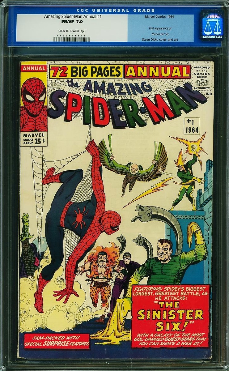 Amazing Spider-Man Annual #1 CGC 7.0 1964 1st app. Sinister Six | eBay