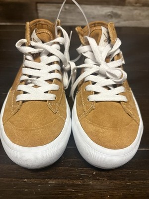 VANS The Lizzie Gold/White Suede Sneakers Mens Size 3.5 Womens Size 5 WM NEW