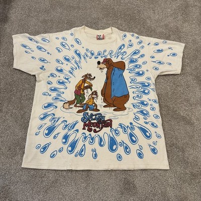 Vintage VERY RARE 1990 s Disney Super Splash Mountain AOP Shirt Size XL