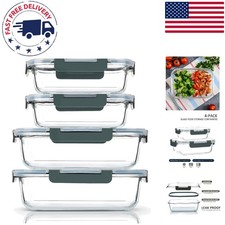 Elegant Extra Large Glass Food Storage Set - ...