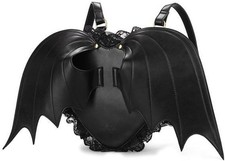 Bat Spider Web Shoulder Bag Purse Crossbody Women Halloween Handbag Wing Tote