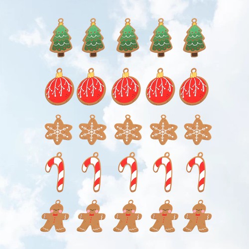  50pcs Creative Hanging Paper Adorable Christmas Greeting Cards Holiday Message - Zdjęcie 7 z 11
