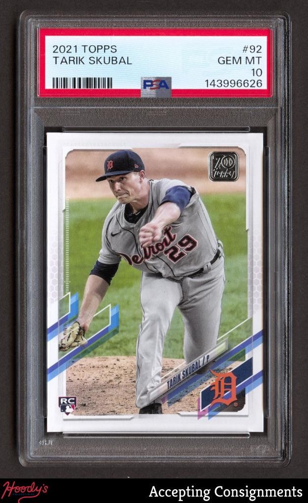 2021 Topps #92 Tarik Skubal ROOKIE RC TIGERS PSA 10 GEM MINT