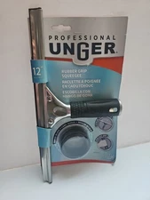 Unger Rubber Grip Squeegee 12" Wide Streak Free Wiper Works With Connect Clean 