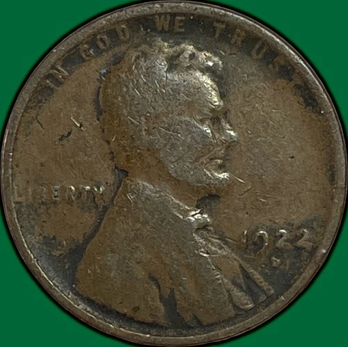 1922-D Lincoln Wheat Cent Fine F Coin #35033