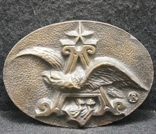 WL03117 VINTAGE 1970s  ANHEUSER-BUSCH  BREWING COMPANY BRASS MENS BELT BUCKLE