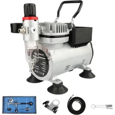Professional Airbrush Kit with Compressor 0.4 HP Air Compressor  Model Painting