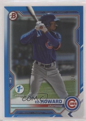 2021 Bowman Draft 1st Edition Blue Foil 124/150 Ed Howard #BD-198 00gy