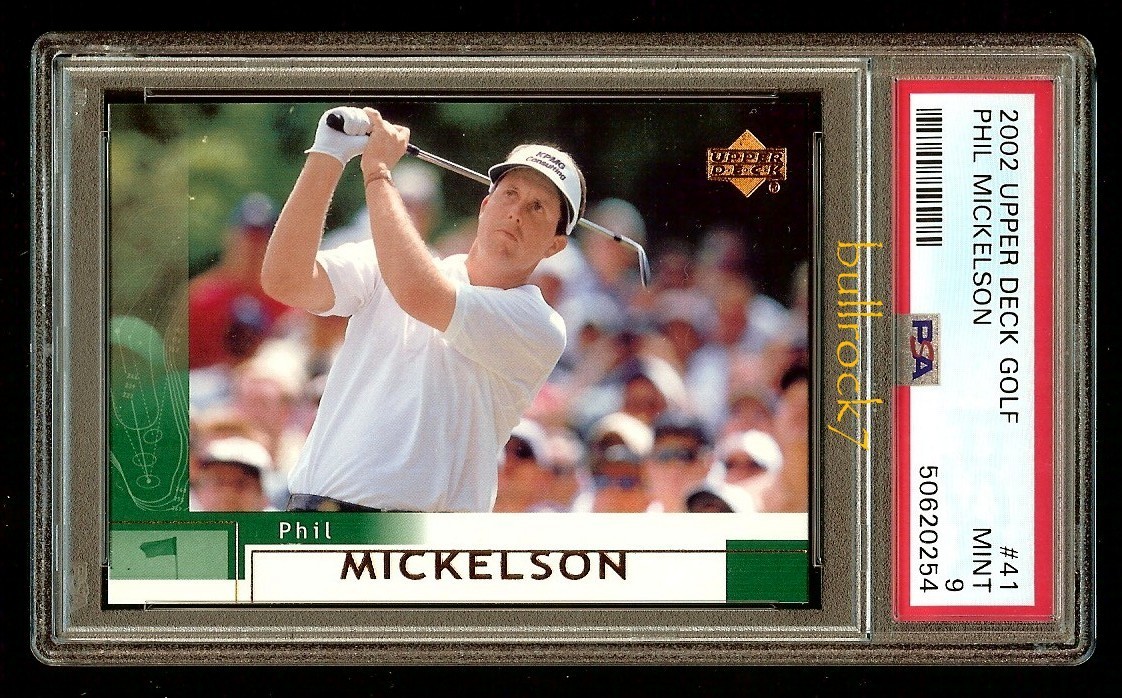 (1) PHIL MICKELSON 2002 Upper Deck Golf RC Rookie Card #41 PSA 9 *2750 QTY