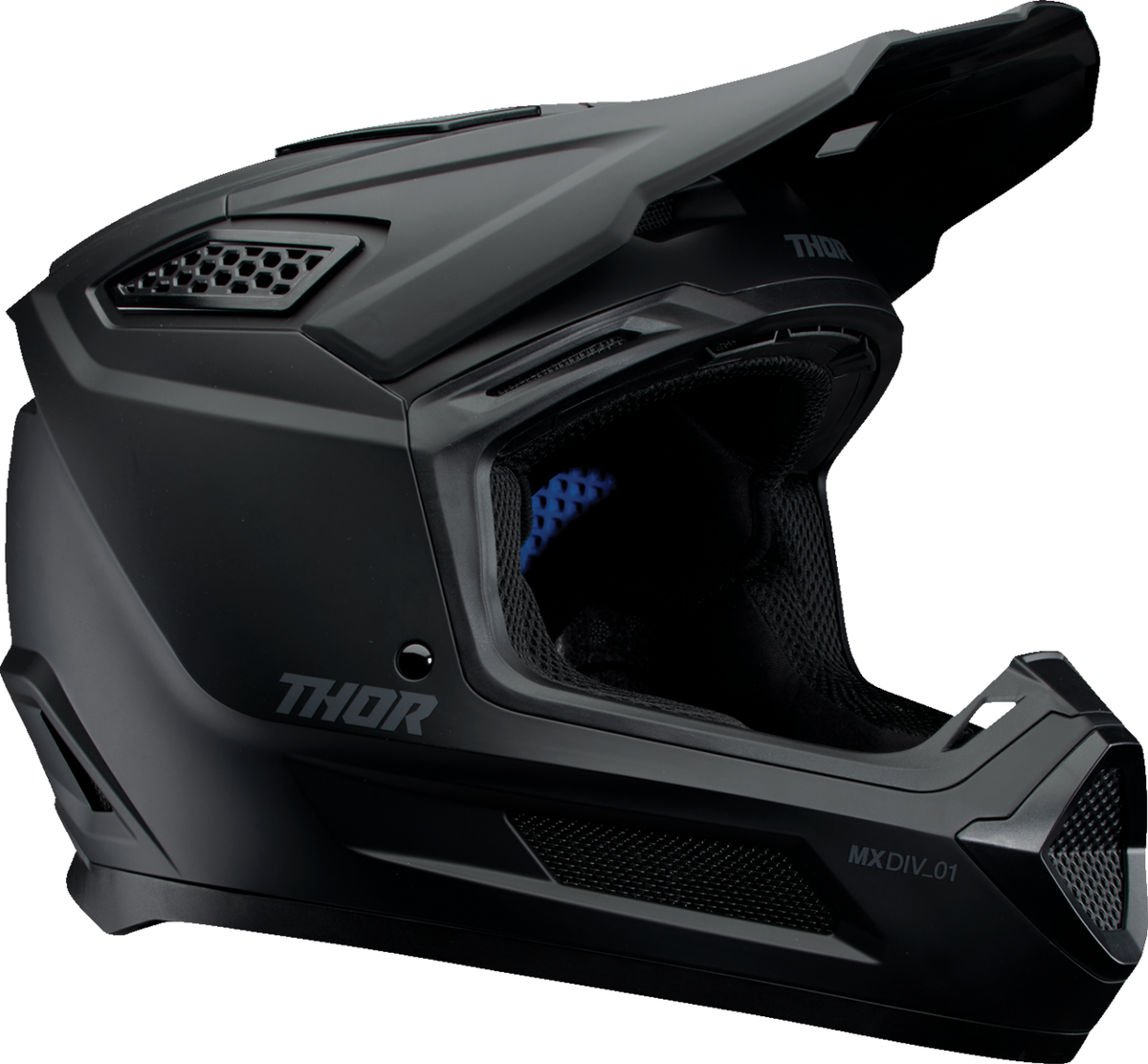 Thor Matte Black Helmet Fleet Motocross Solid Off Road Dirt Bike