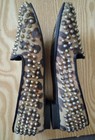 STEVE MADDEN Flats Leather Gold Studs Animal Print Loafer 5.5 M VG Pre-owned  — photo 2