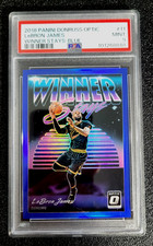 PSA 9 MINT 2018 LEBRON JAMES OPTIC WINNER STAYS BLUE PRIZM SP /85 G6397