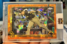 2025 Topps Chrome Sapphire Manny Machado Image Variation SP Orange /25 Padres