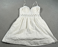 Lilly Pulitzer Rika Dress Womens 0 White Lace Sundress Daisy Eyelet Engagement