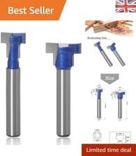 Versatile 2-Piece Router Bit Set – T-Slot & Keyhole for 5/8'' & 7/16'' Hex Bolts