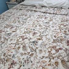 Reversible Full Duvet Cover Natural Botanical  Butterfly 100 Cotton Spain