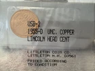 1955 D Penny Wheat Cent Littleton Coin Co Sealed and Uncirculated