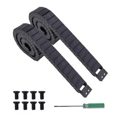 2PCs Drag Chain, 15 x 30mm Cable Carrier Plastic Flexible Open Type 1M, Wire ...
