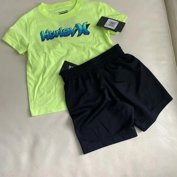 Hurley Kids Colorful Cute Lime and Black Set