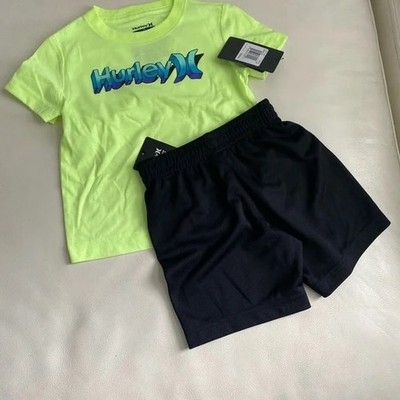 Hurley Kids Colorful Cute Lime and Black Set