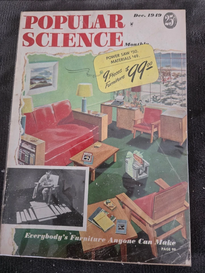 POPULAR SCIENCE MAGAZINES LOT of five (5) vintage, in vinyl, in nice-cond, gift - Image 2 of 4