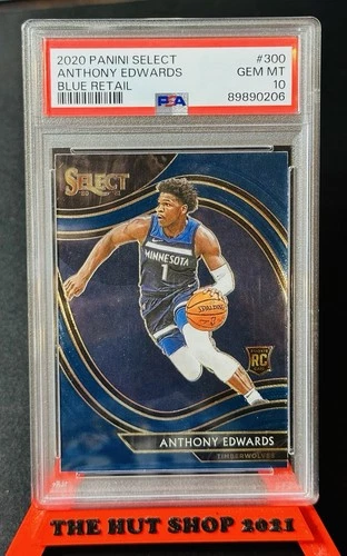 Anthony Edwards 2020-21 Select Courtside Rookie PSA 10! #300 Timberwolves Antman