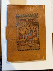 BEAUTIFUL EGYPTIAN WW2 1940's LEATHER FOLDER DOCUMENT LETTER HOLDER