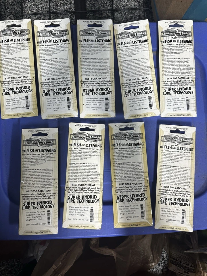 14 Qty Livingston Lures Shallow Meister Pro Croaker Stick Bait. - Image 2 of 3