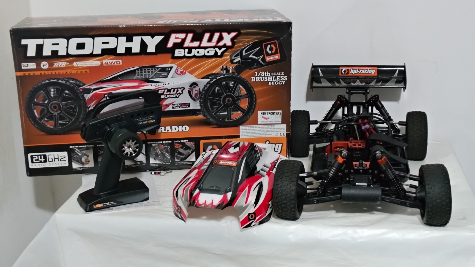 HPI RACING TROPHY FLUX BUGGY 1/8 BRUSHLESS 4WD RTR – COMPLETO DI SCATOLA E RADIO