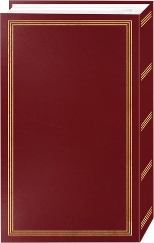3-ring pocket BURGUNDY album for 504 photos - 4"X6" Pack of 1, Burgundy Red - Image 3 of 4