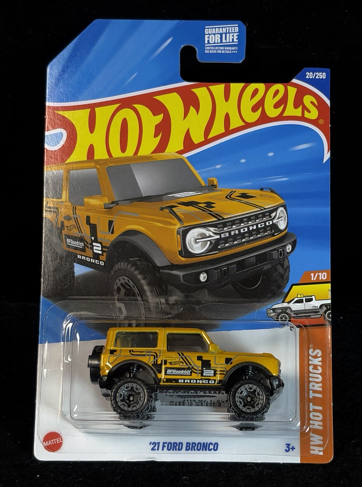 2025 Hot Wheels ’21 Ford Bronco 20/250 - HW Hot Trucks 1/10 - HYX50 Gold