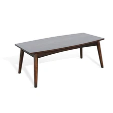 Sunny Designs Mid-Century Coffee Brown Sofa Table
