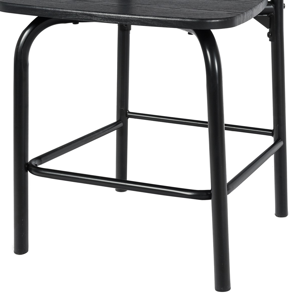 Topbuy 5 Pieces Dining Table and Chair Set Metal Frame Wooden Tabletop