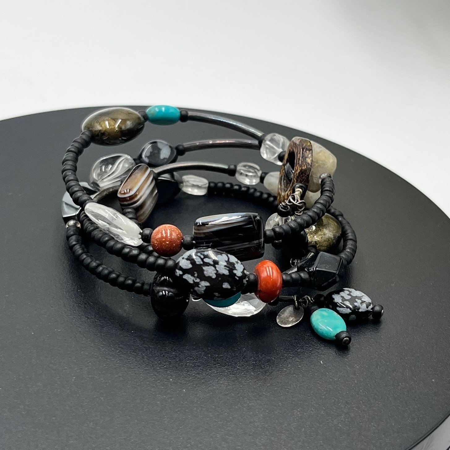 Silpada Sterling Silver TurquoiseLabradorite Sand… - image 1