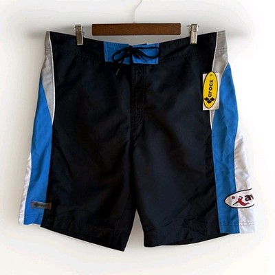 NWT avp Crocs Board Shorts Men's 38 Back Pocket Swim Drawstring Lined Swimwear