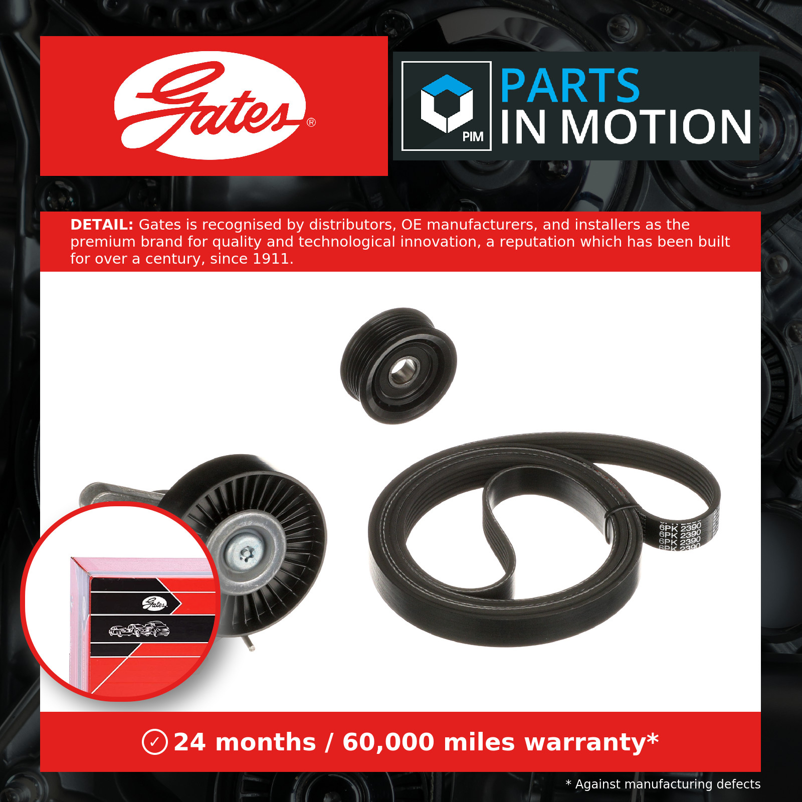 Drive Belt Kit fits MERCEDES ML320 W163 3.2 98 to 02 M112.942 Set Gates Quality - Image 16