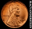 1944 Lincoln Wheat Cent - Red Choice Gem Brilliant Unc  No Reserve  #K4128