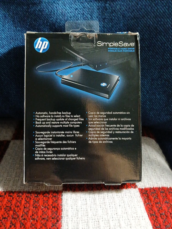 OLD STOCK NEW HP SimpleSave 500GB 2.5" Portable Hard Drive SD500A - Image 3 of 4