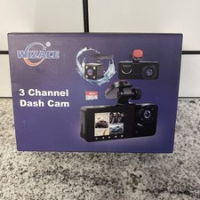 3 Channel Dash Cam Front and Rear Inside with 32GB Card, WIZACE1080P Dash Cam...