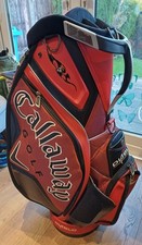 Callaway Staff Tour Bag Red Diablo 6 Way, guter Zustand Nick Dougherty ex Pro.