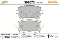 Bremsbelagsatz Scheibenbremse Essential Valeo 302673 FüR Vw Transporter T5 Bus