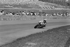 Johnny Cecotto leans his Yamaha YZR500 into a left hander Austrian- Old Photo