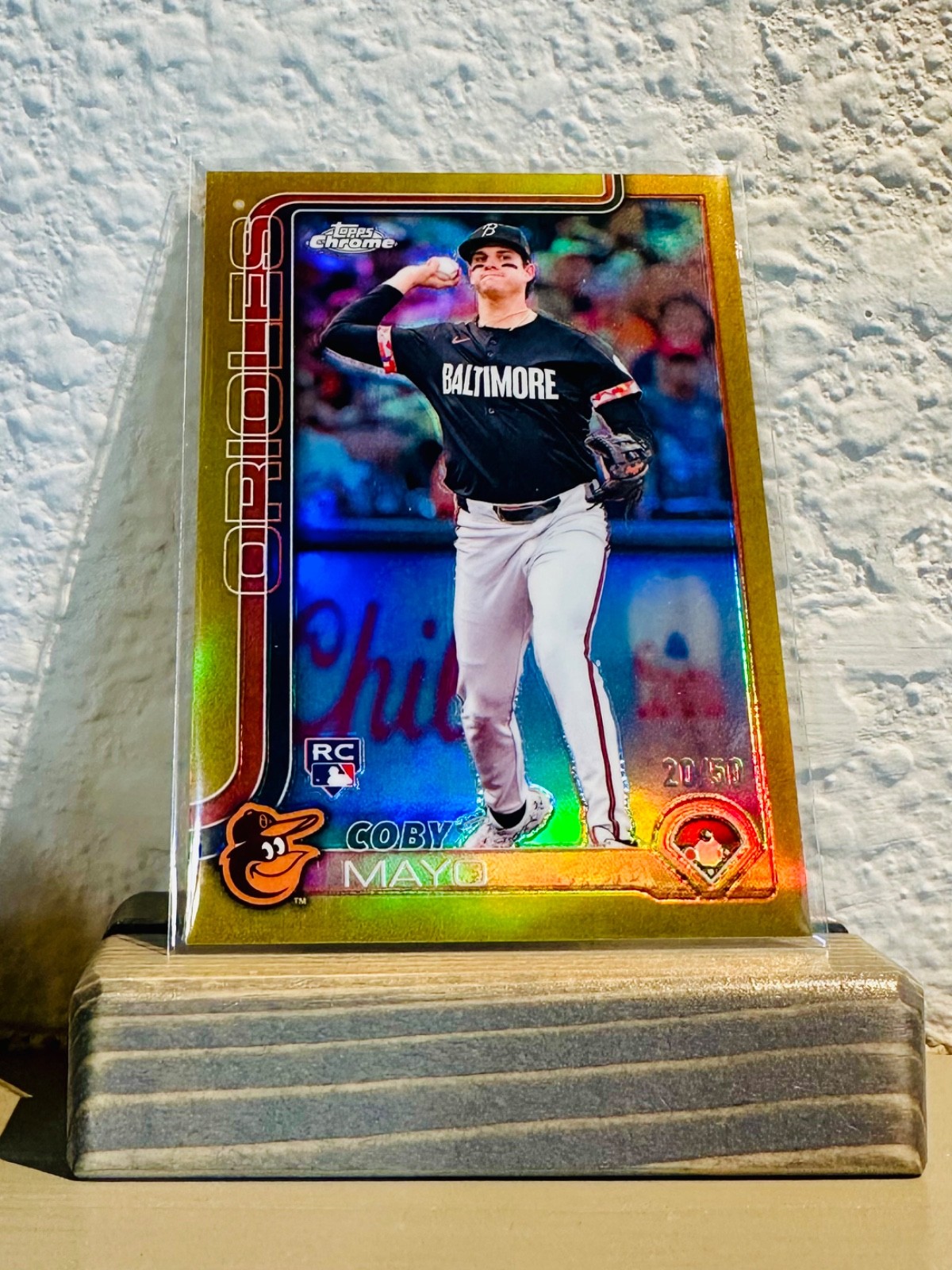 2025 Topps Chrome COBY MAYO True Gold /50 RC  #120 ORIOLES