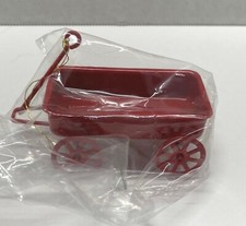 Little Red Wagon Christmas Tree Ornament Vintage Holiday Metal  Taiwan 3.5 inch