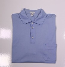 Polo uomo Ballantyne blu chiaro cotone grande