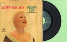 PEGGY LEE / Jump For Joy, Just In Time CAPITOL EAP 1-979 Press. Spain 1958 EP G+