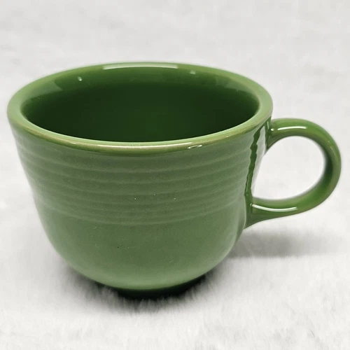 Fiestaware Coffee Tea Cup Chartreuse Lime Green Ring Handle 2.75" h Vintage