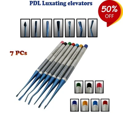 TK PLUS 7 PCS PDL LUXATING ORAL SURGERY LUXATION ELEVATORS, TOOTH LOOSENING INSTRUMENTS