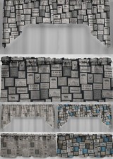 Farm To Table Valances, Curtains or Swags 3 Colors Available