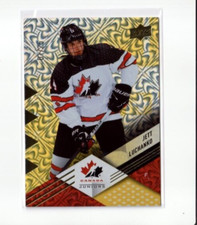 JETT LUCHANKO '24 Upper Deck Team Canada GOLD PATTERN FOILBOARD card #'d /25